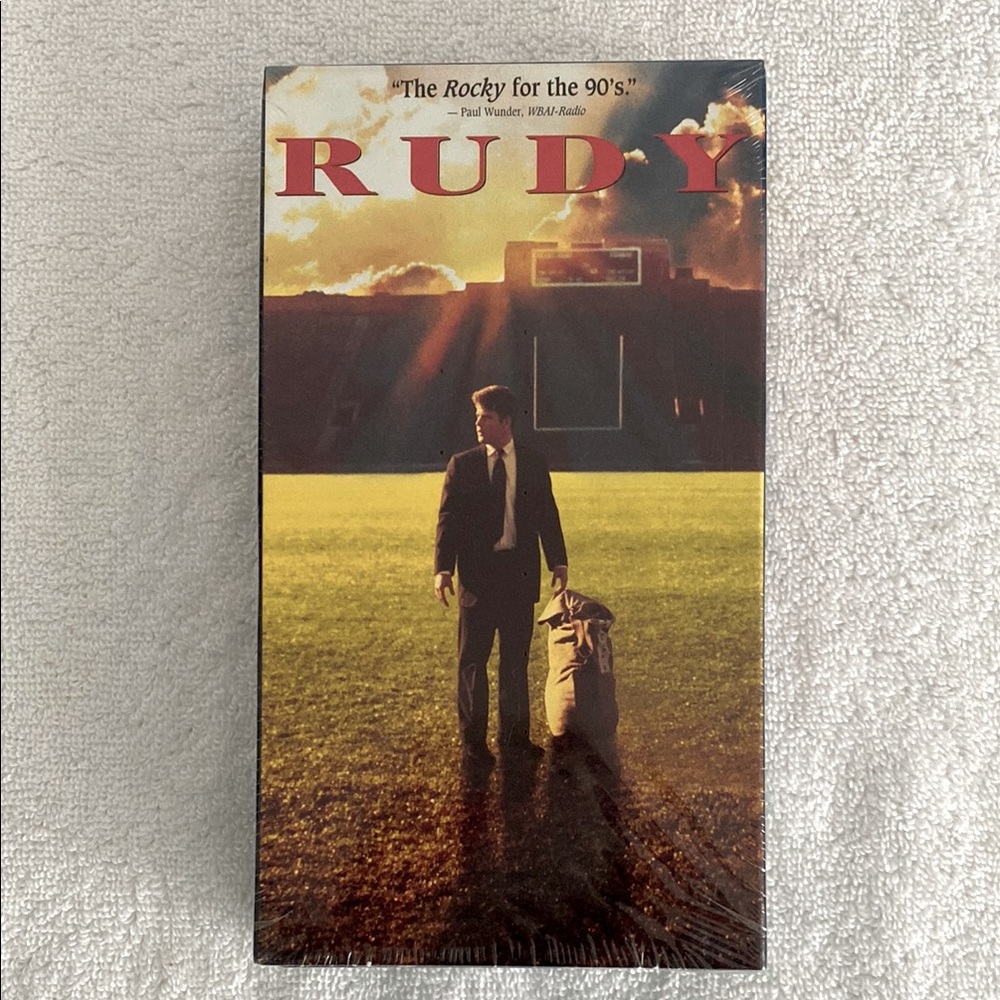 Never Opened VHS Copy of RUDY with Sean Astin